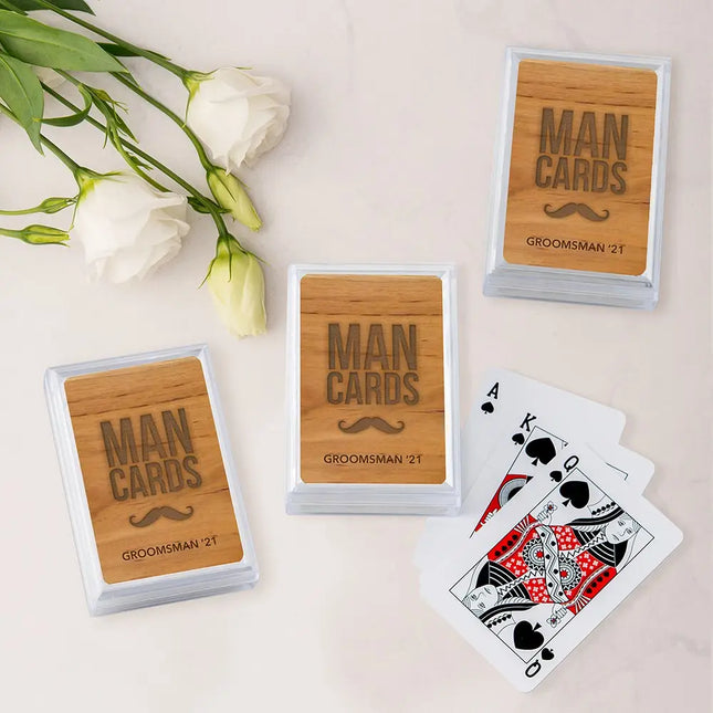 Personalized Playing Cards Wedding Favor - Man Card Theme - Set of 10