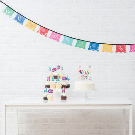 Colorful Fiesta Paper Party Pennant Banner