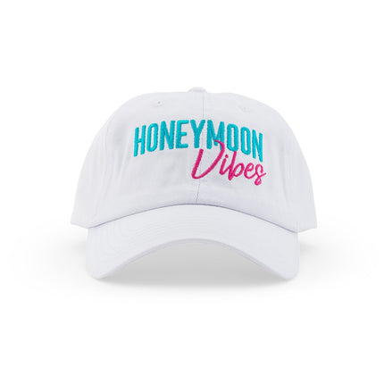 Honeymoon Vibes White Women’s Embroidered Bachelorette Party Dad Hat