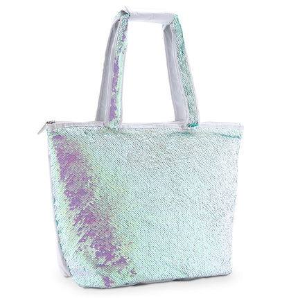 Mermaid Sequin Soft-Sided Insulated Cooler Purse Tote Bag
