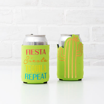 Neoprene Foam Drink Holder - Fiesta, Siesta, Tequila, Repeat