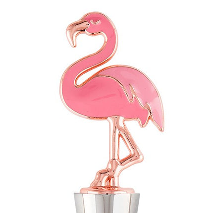 Pink Flamingo with Rose Gold Accents Wine Bottle Stopper