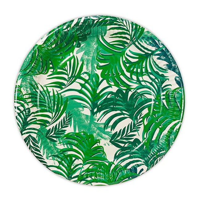 Tropical Leaves Cocktail Napkins and Paper Plate Set