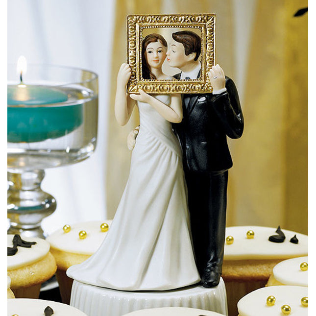 Picture Perfect Couple Wedding Cake Top