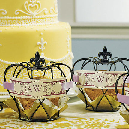 Wedding Favor - Small Wire Crown Cupcake Covers
