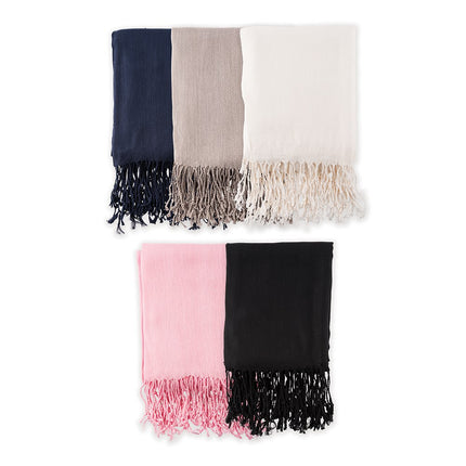 Women's Personalized Pashmina Scarf with Script Initial