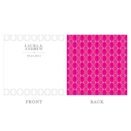 "Circle of Love" Wishing Well Personalized Cards in Fuchsia