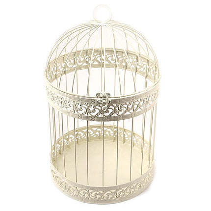 Decorative Birdcage - Round in Ivory