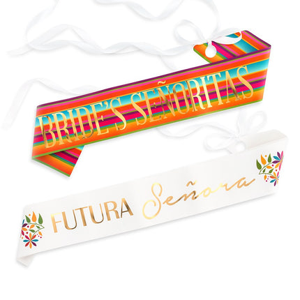 Colorful Fiesta Themed Senora Senorita Paper Party Sash
