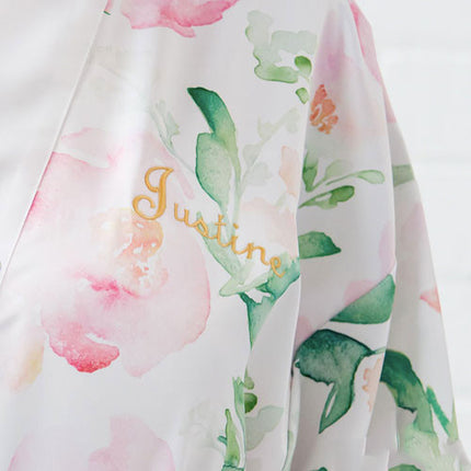 Personalized Silky Kimono Flower Girl Robe