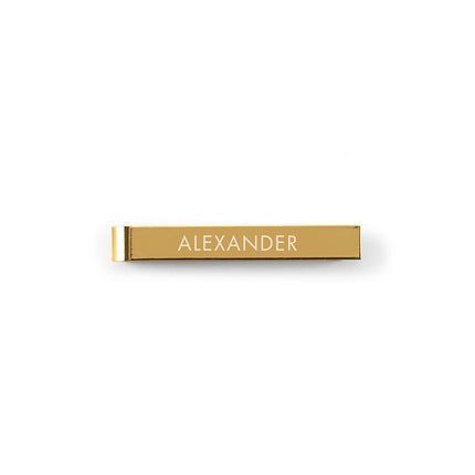 Personalized Gift Idea Silver Gold Or Rose Gold Metal Tie Clip with Gift Box