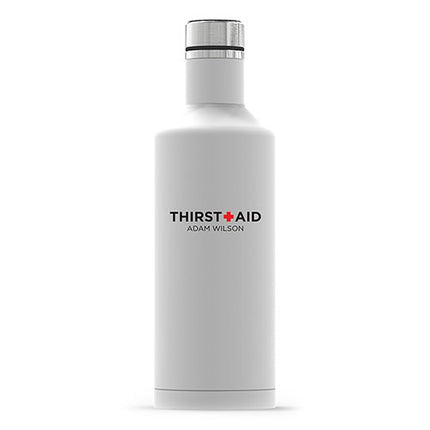 Times Square Travel Bottle - Matte White - Thirst Aid Printing