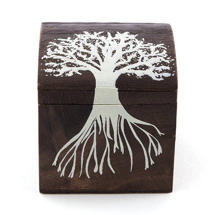 Rustic Tree Miniature Wooden Favor Box with Lid