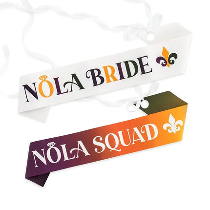 New Orleans NOLA Paper Bachelorette Party Sash - Set