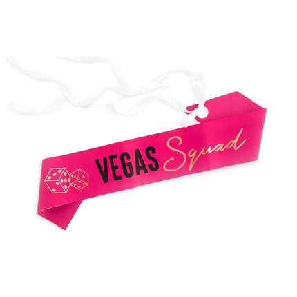 Vegas Bridal Party Squad and Bride Paper Bachelorette Party Sash