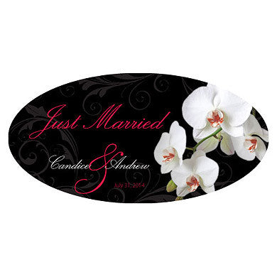 Red Classic Orchid Window Cling