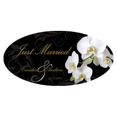 Vintage Gold Classic Orchid Window Cling