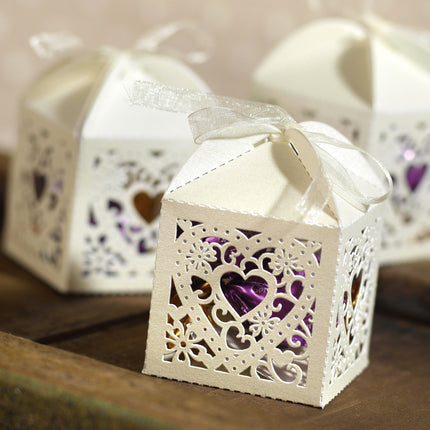 Decorative Ivory Wedding Favor Boxes