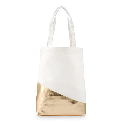 Large Canvas Tote Bag with Metallic Gold - No Personalization