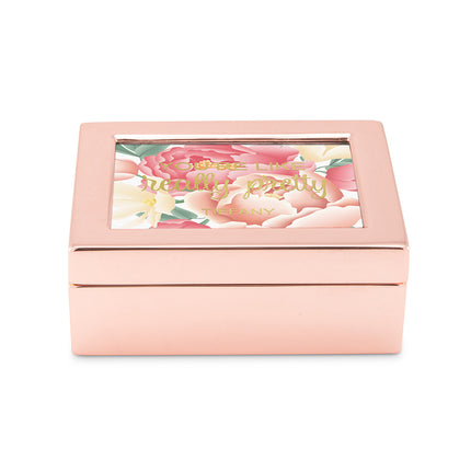 Personalized You're Like Really Pretty Floral Print Jewelry Box