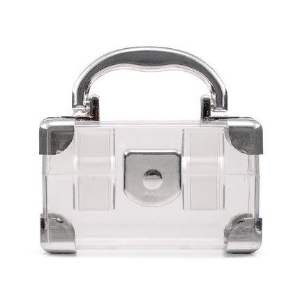 Mini Travel Suitcase Favor Box - Silver