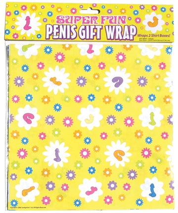 Super Fun Penis Gift Wrap - 2 Sheets CP-360