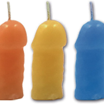 Rainbow Pecker Party Candles - 5 Pack HTP3142