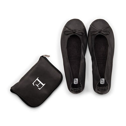 Foldable Flats Pocket Shoes - Black