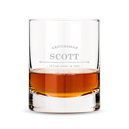 Personalized Whiskey Glasses Best Man and Groomsman