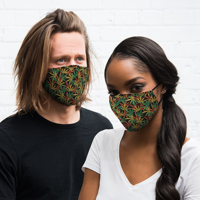 Personalized Adult Protective Cloth Face Mask - Cannabis Leaf