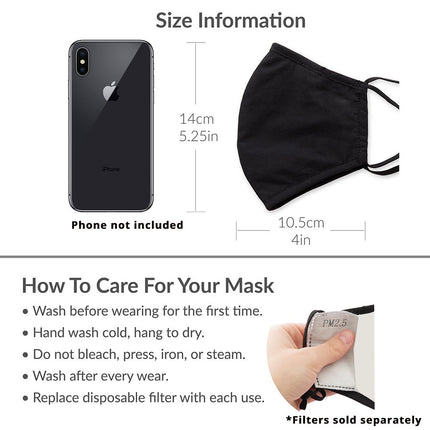 Reusable Cloth Face Mask with Artsy Many Faces Pattern