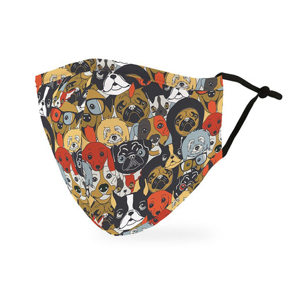 Personalized Adult Protective Cloth Face Mask - Puppy Dog Print
