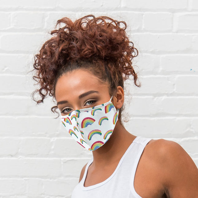 Personalized Adult Protective Cloth Face Mask - Rainbow
