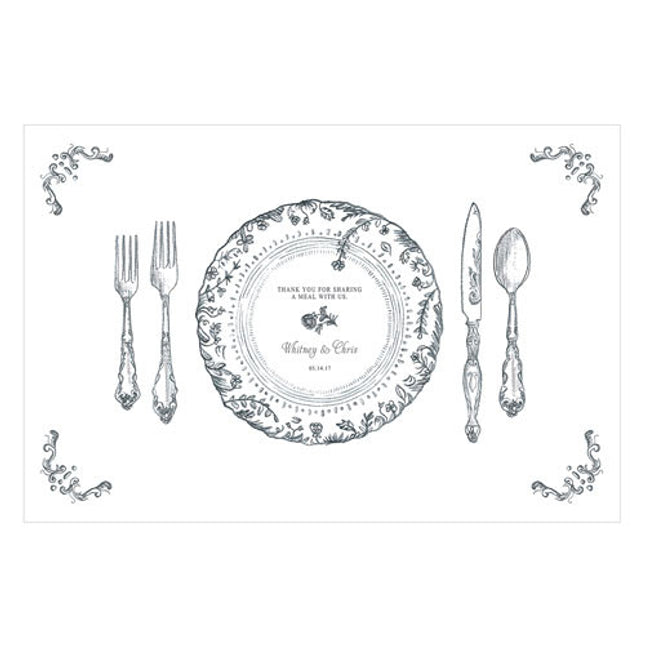 Personalized Paper Place Mat Table Setting
