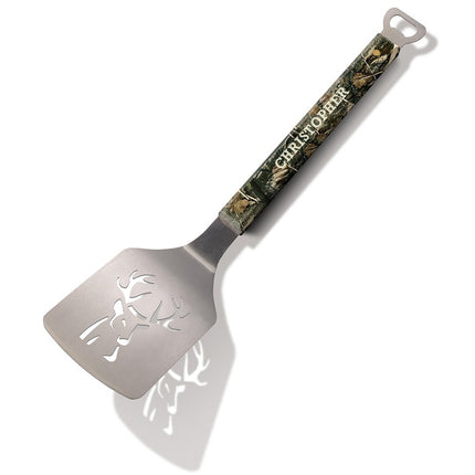 Personalized Camo Buck BBQ Grill Spatula with Bottle Opener