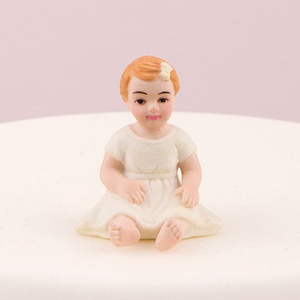 Baby Girl Daughter Porcelain Wedding Cake Topper