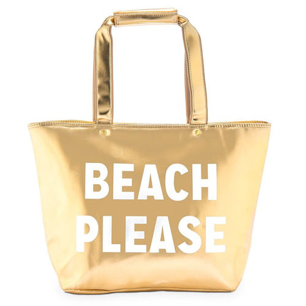 Beach Please Insulated Cooler Tote Bag