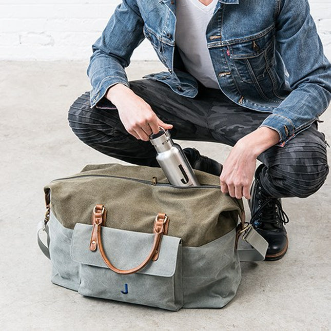 Men's Personalized Canvas Weekender Travel Bag