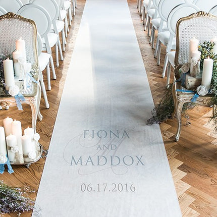 Contemporary Personalized Wedding Aisle Runner