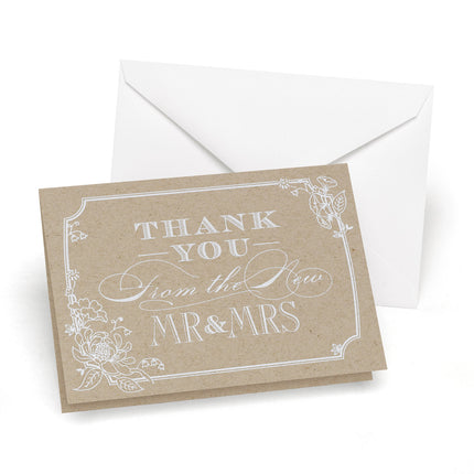 Rustic Chic Thank You Card Set