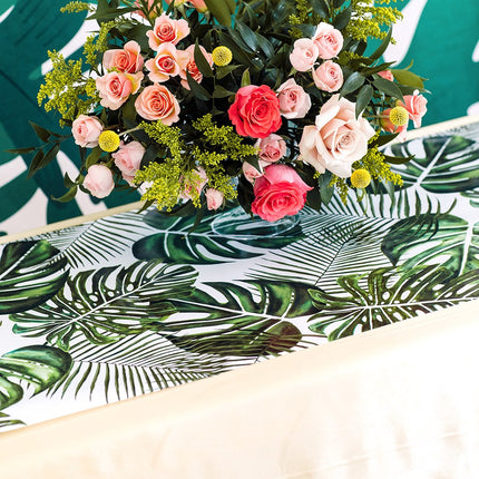 Tropical Leaf Decorative Paper Table Runner for Parties and Weddings