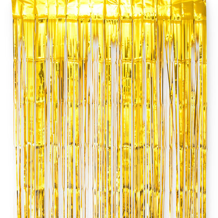 Metallic Gold Tinsel Streamer Party Background Photo Backdrop