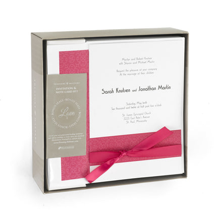 Fuchsia Band Wedding Party Invitation Kit