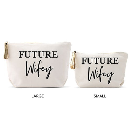Personalized Canvas Makeup And Toiletry Bag For Women - Future Wifey