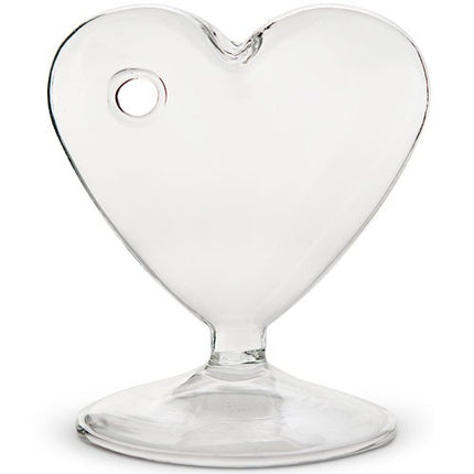 Glass Heart Centerpiece Vase
