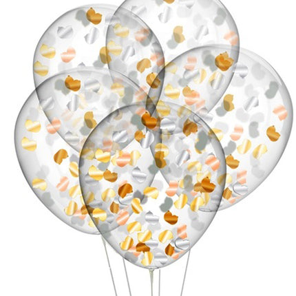 Glitterati Boobie Confetti 11-inch Balloons for bachelor or breast augmentation parties