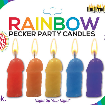 Rainbow Adult Party Candles for Pride Party