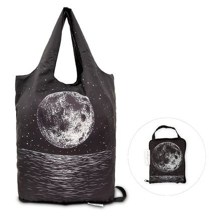 Full Moon Reusable Foldable Compact Cloth Tote Bag