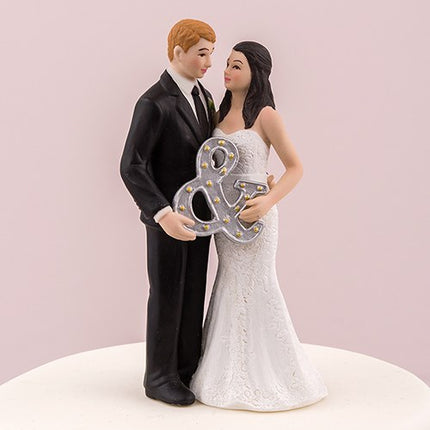 Mr. & Mrs. Ampersand Wedding Cake Topper