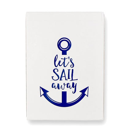 Nautical Let's Sail Away Foil Print Playing Cards